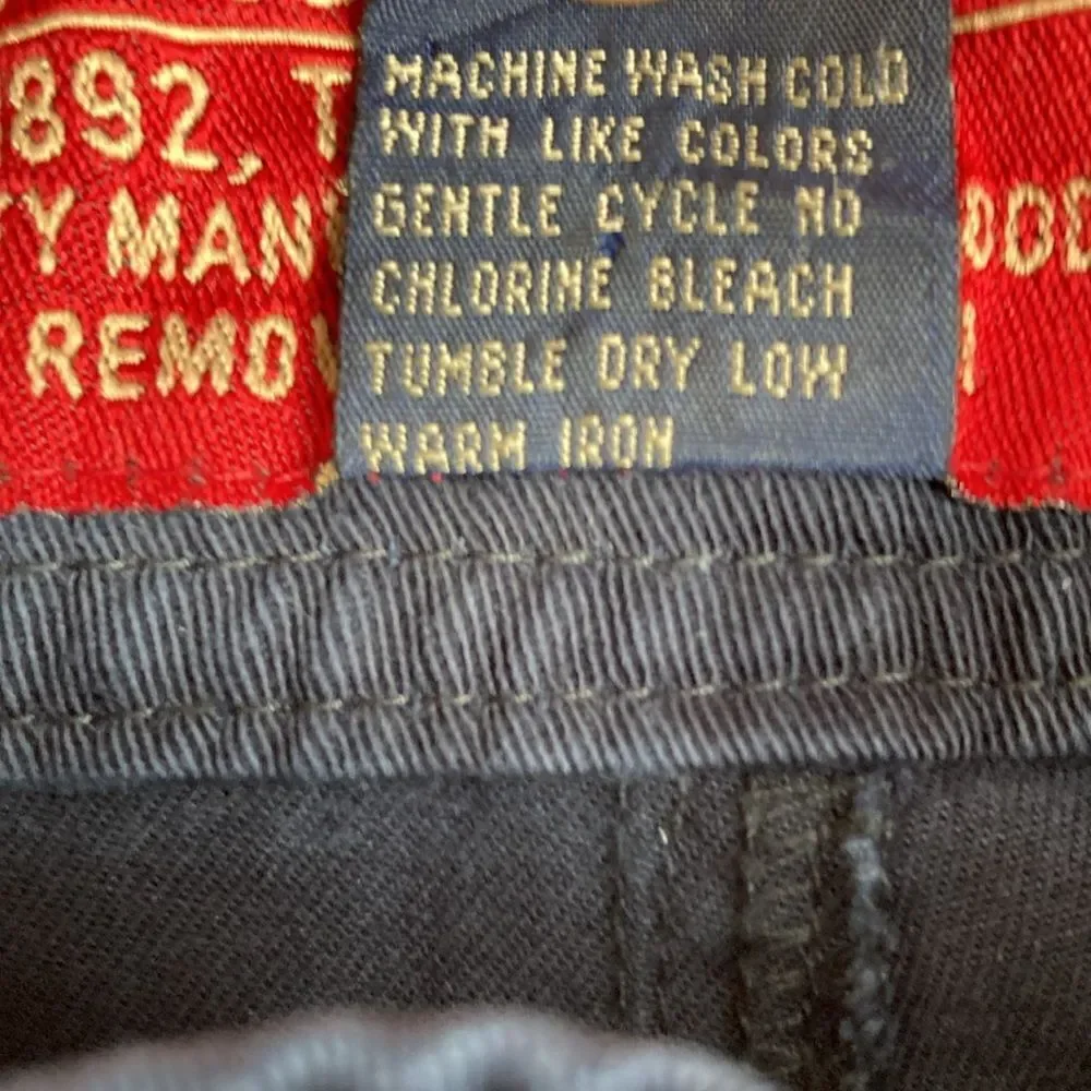 Vintage Y2k 90s Abercrombie & Fitch Dark Navy Blue Cargo Pants Sz XL - Picture 5 of 12